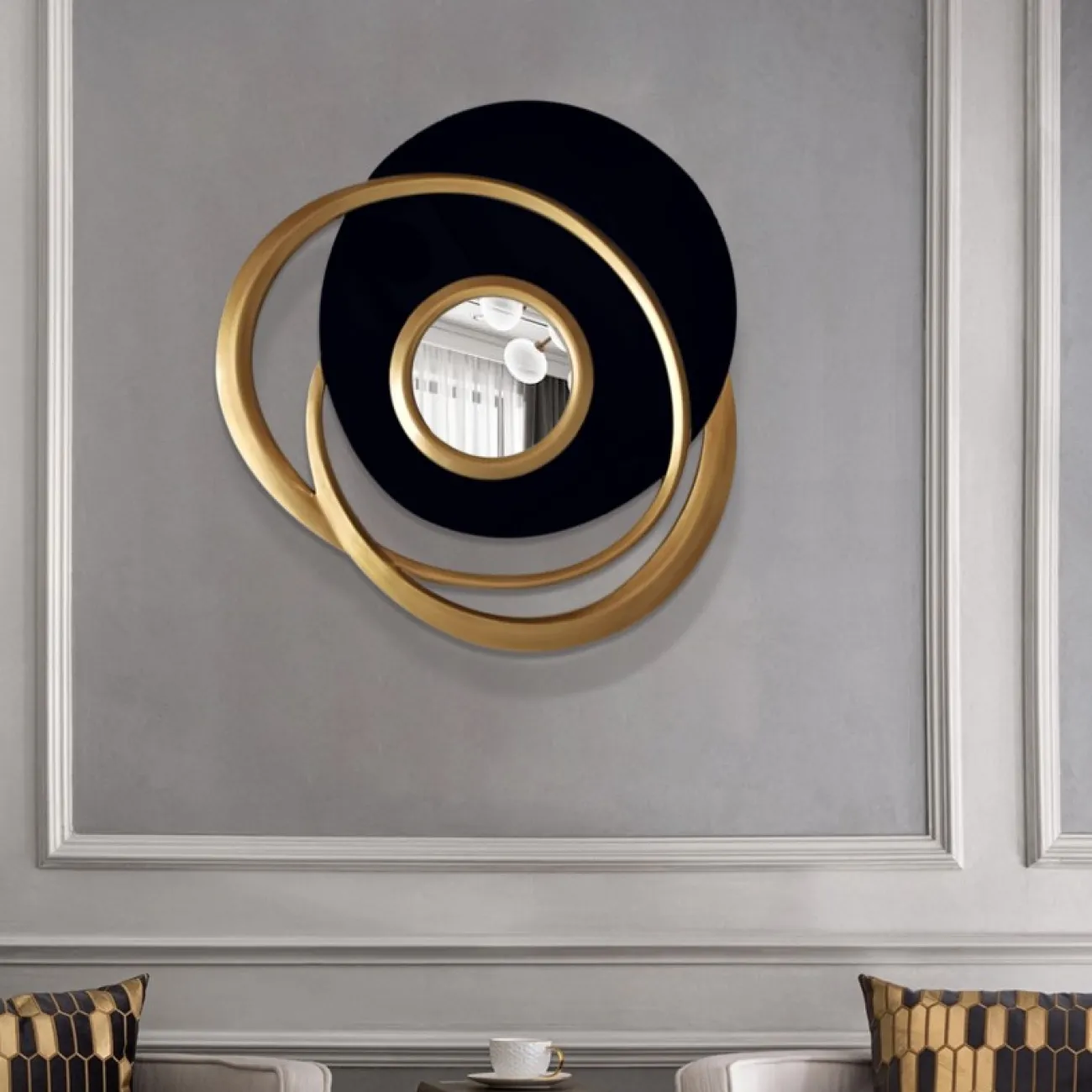 Оригинальное настенное зеркало для гостиной LaLume DK20930-23 Оригинальное настенное зеркало для гостиной LaLume DK20930-23