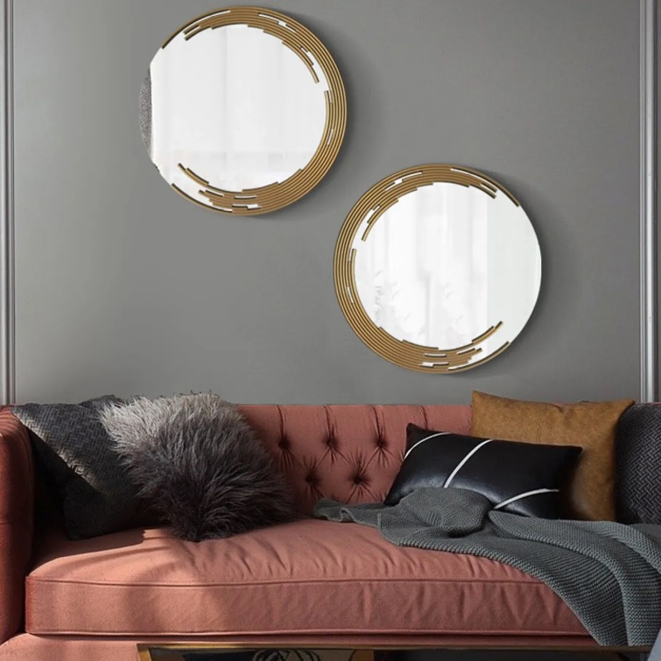 Настенное зеркало с подсветкой для гостиной LaLume DK20933-23 Настенное зеркало с подсветкой для гостиной LaLume DK20933-23