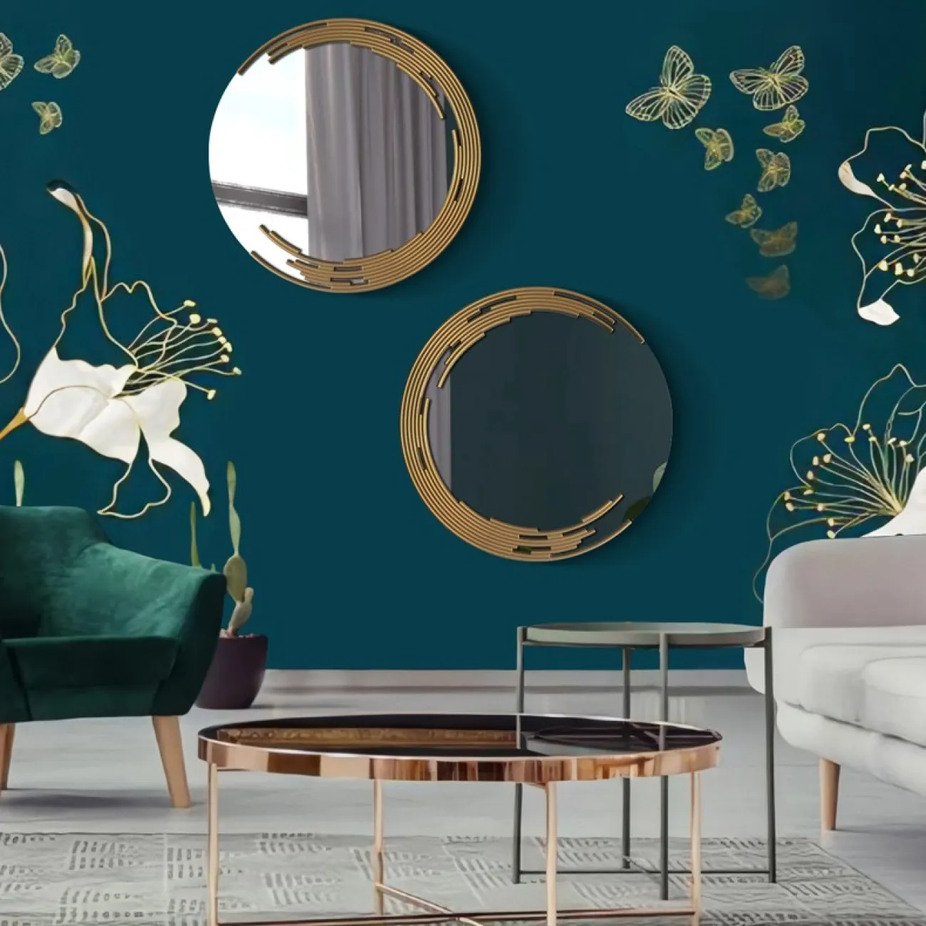 Настенное зеркало с подсветкой для гостиной LaLume DK20933-23 Настенное зеркало с подсветкой для гостиной LaLume DK20933-23