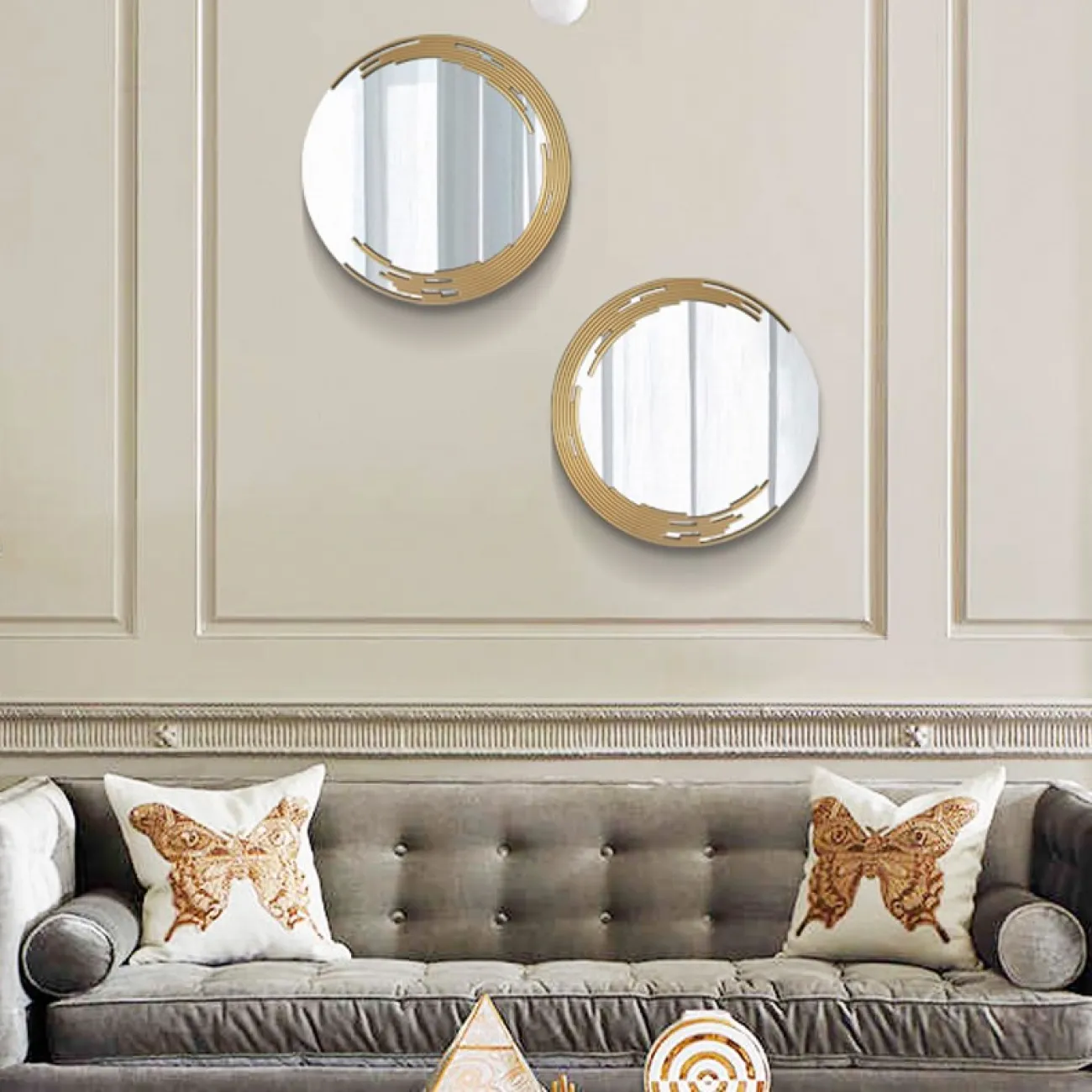 Настенное зеркало с подсветкой для гостиной LaLume DK20933-23 Настенное зеркало с подсветкой для гостиной LaLume DK20933-23