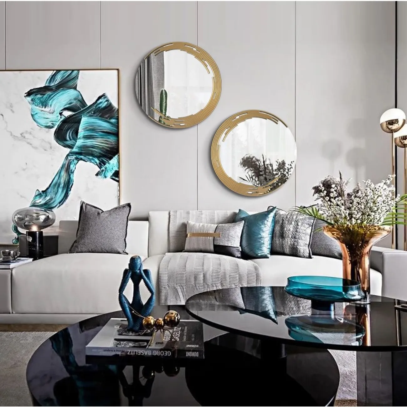 Настенное зеркало с подсветкой для гостиной LaLume DK20933-23 Настенное зеркало с подсветкой для гостиной LaLume DK20933-23