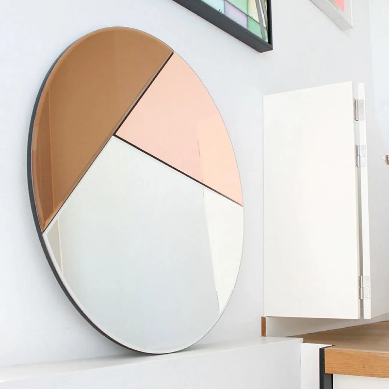 Изящное круглое зеркало LaLume DK20934-23