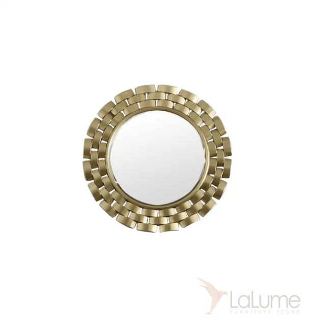 Круглое зеркало в золотой раме LaLume DK20920-23