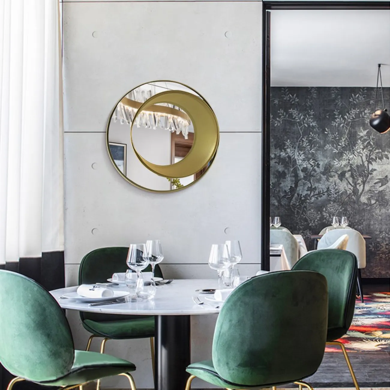 Оригинальное настенное зеркало для гостиной LaLume DK20936-23