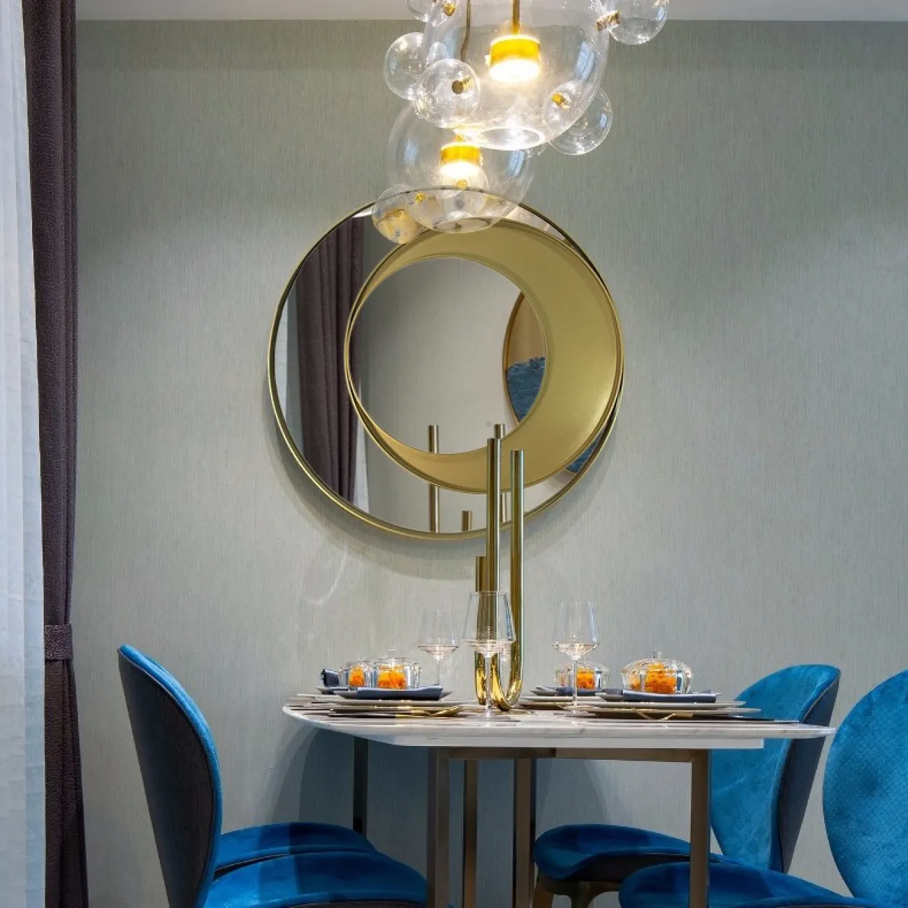 Оригинальное настенное зеркало для гостиной LaLume DK20936-23