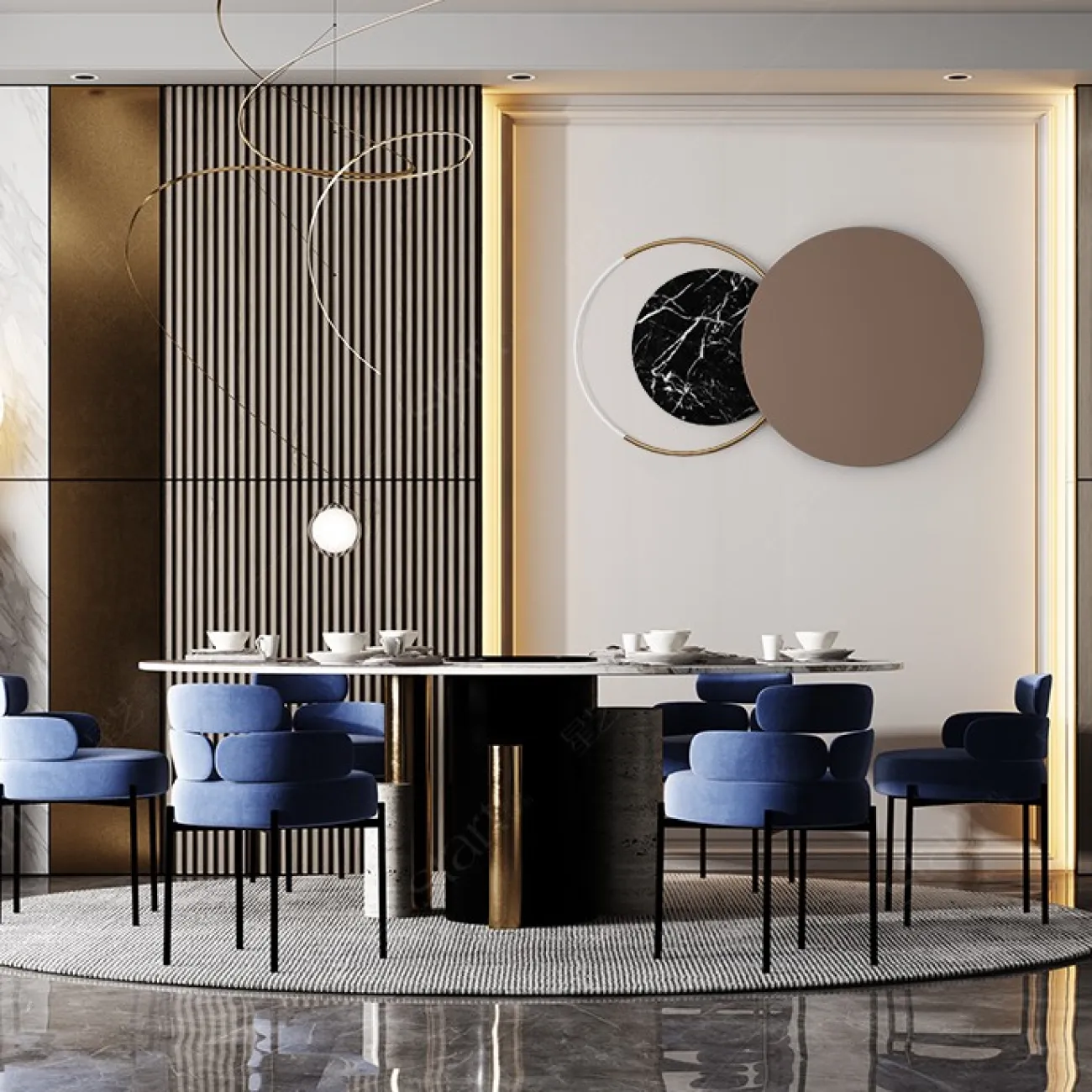 Настенный декор в европейском стиле LaLume DK20937-23