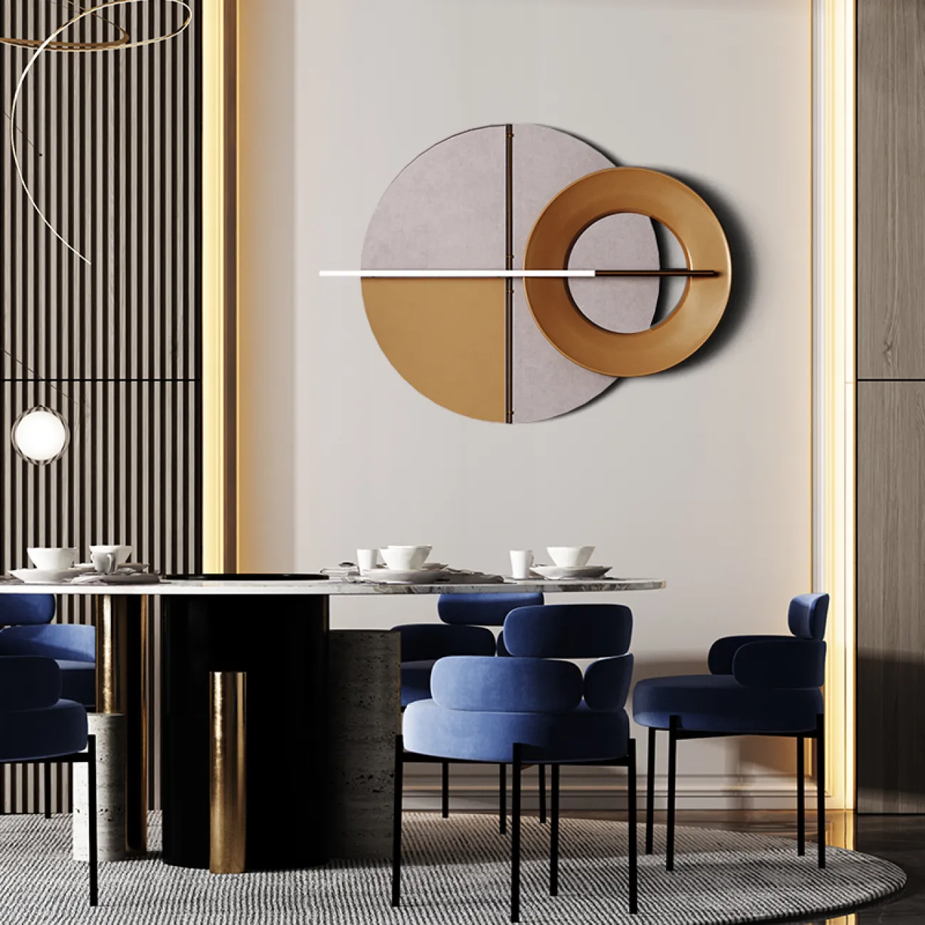 Круглое украшение на стену LaLume DK20938-23