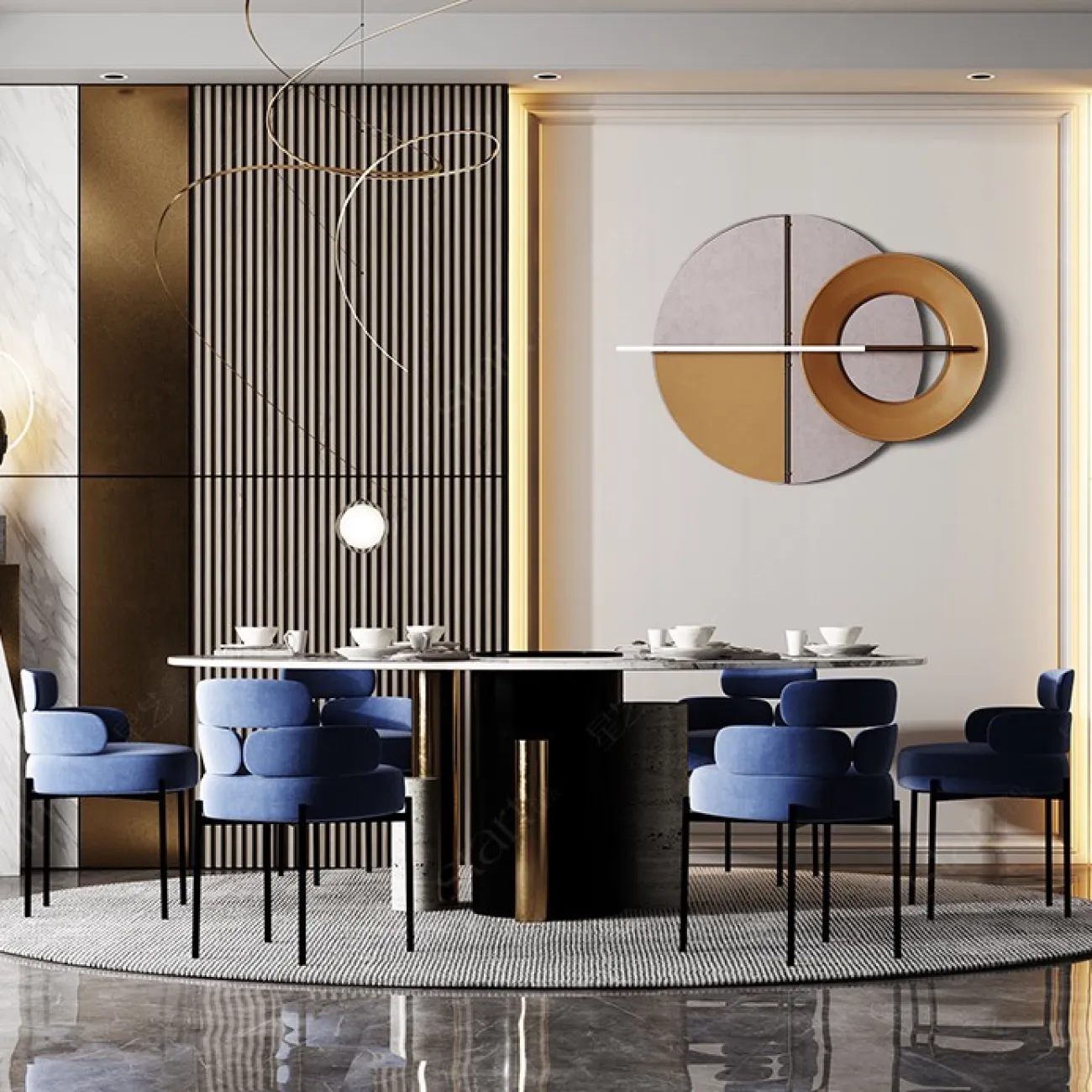 Круглое украшение на стену LaLume DK20938-23