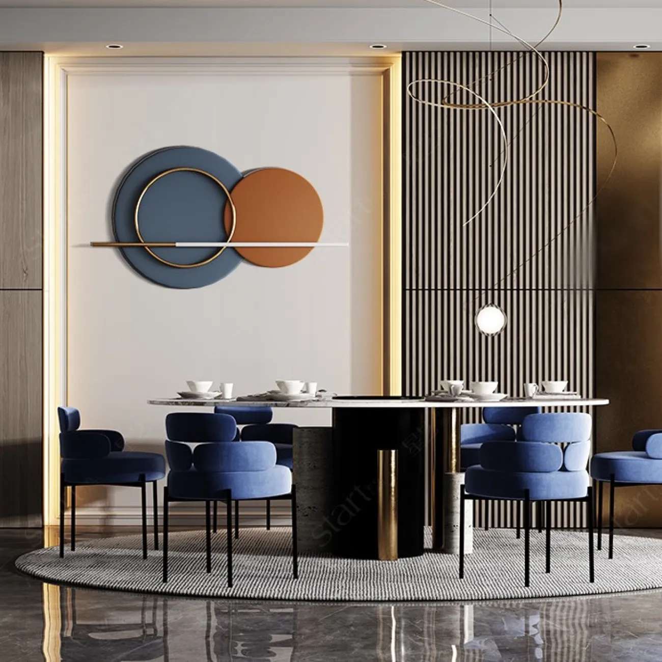  Минималистическое украшение на стену LaLume DK20939-23