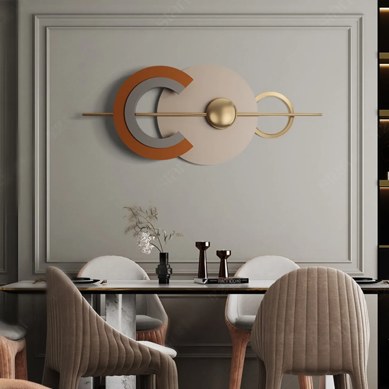 Круглое украшение на стену для гостиной LaLume DK20940-23 Круглое украшение на стену для гостиной LaLume DK20940-23