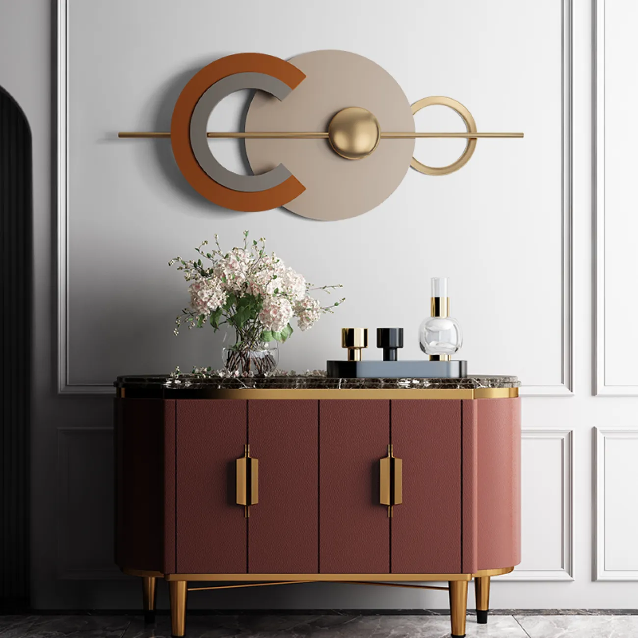 Круглое украшение на стену для гостиной LaLume DK20940-23 Круглое украшение на стену для гостиной LaLume DK20940-23