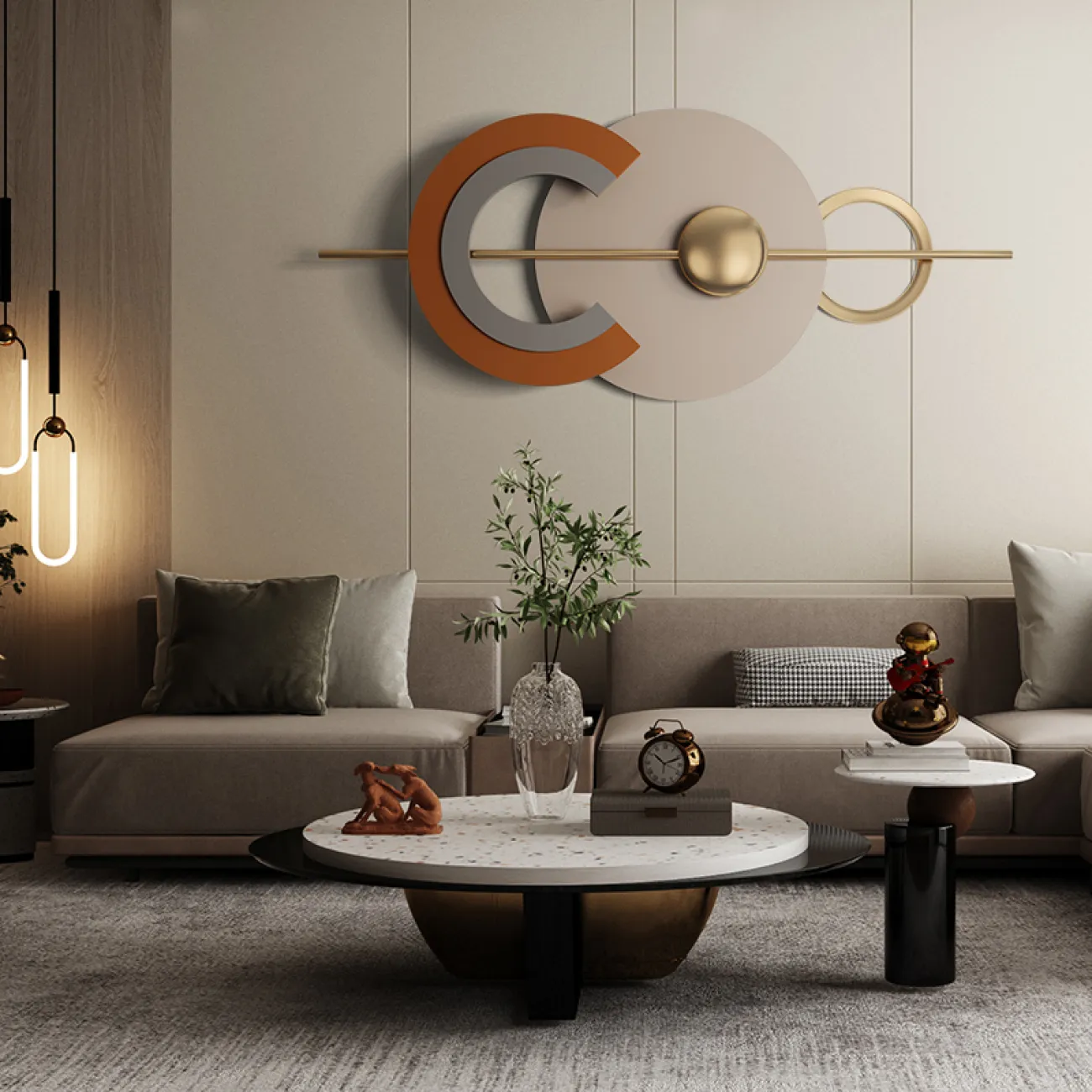 Круглое украшение на стену для гостиной LaLume DK20940-23 Круглое украшение на стену для гостиной LaLume DK20940-23