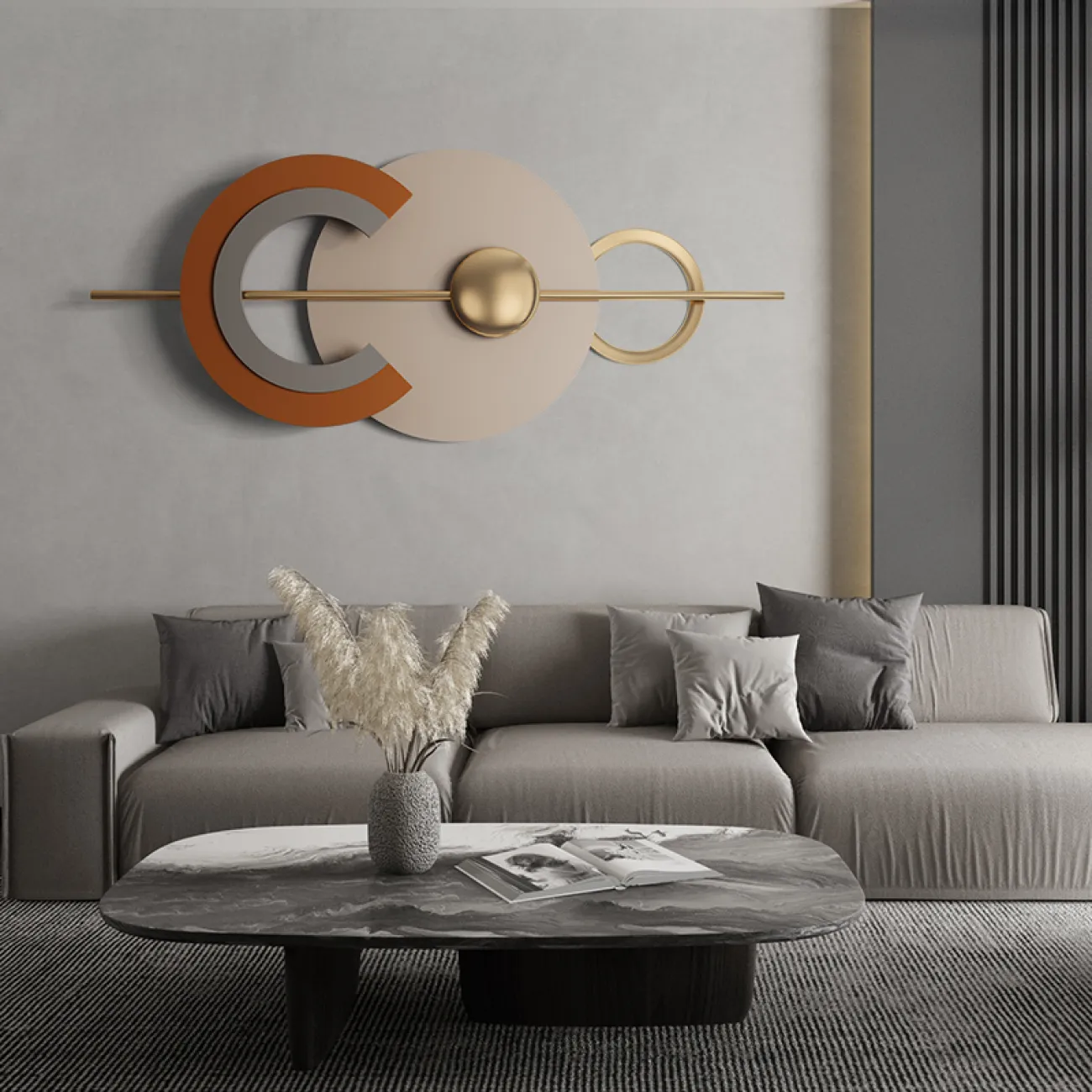 Круглое украшение на стену для гостиной LaLume DK20940-23 Круглое украшение на стену для гостиной LaLume DK20940-23