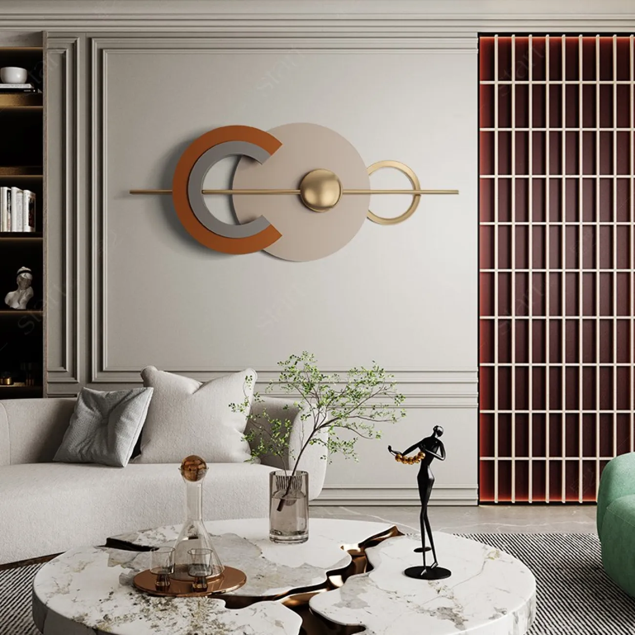 Круглое украшение на стену для гостиной LaLume DK20940-23 Круглое украшение на стену для гостиной LaLume DK20940-23