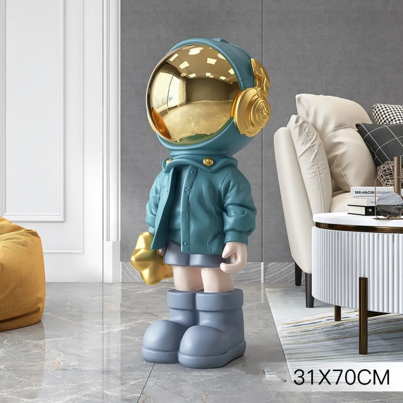 Скульптура астронавта для гостиной LaLume DK20945-23