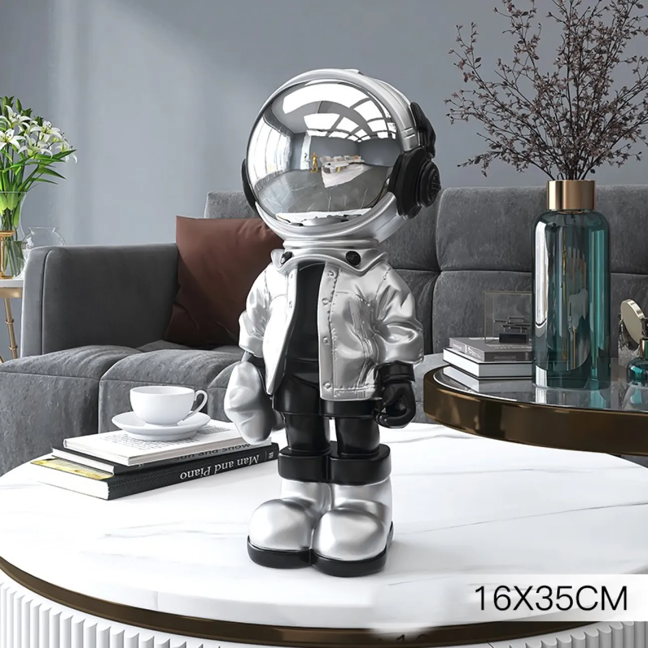 Скульптура астронавта для гостиной LaLume DK20945-23