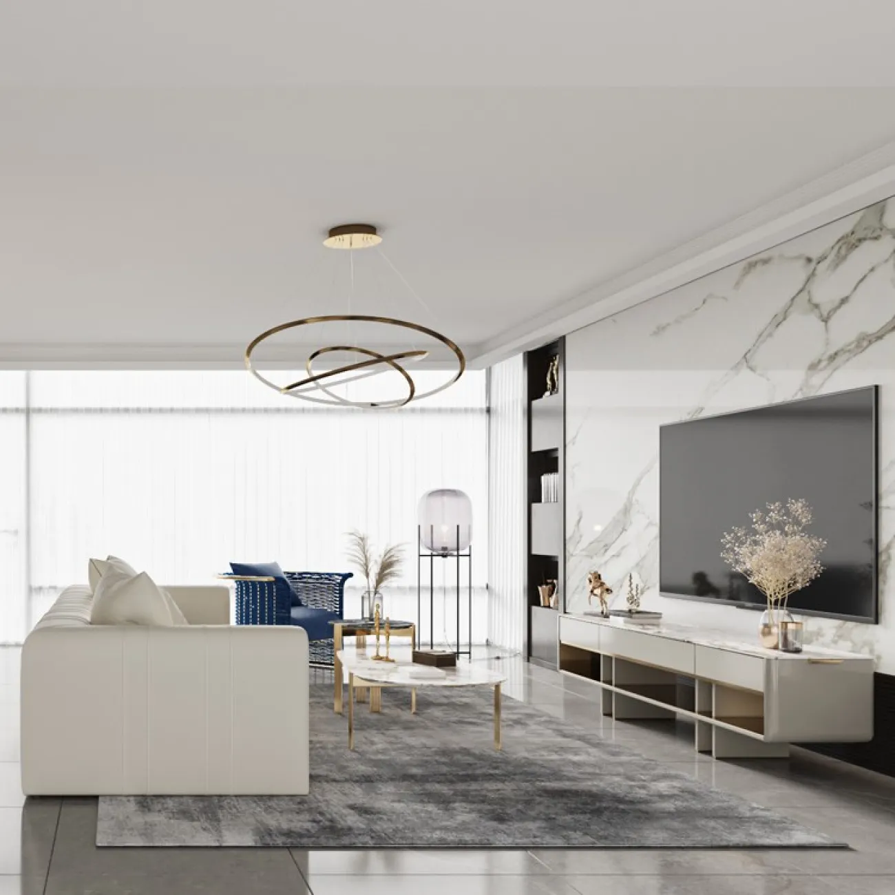 Светлый комод под телевизор для гостиной LaLume MB20702-23 Светлый комод под телевизор для гостиной LaLume MB20702-23