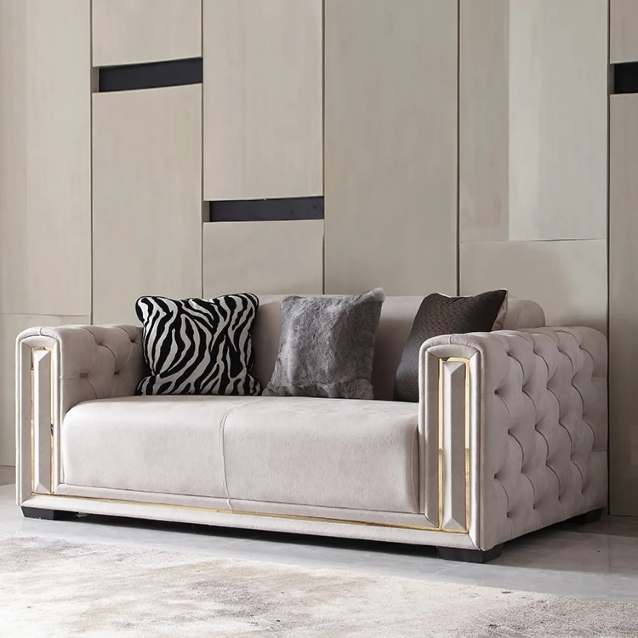 Современный тканевый диван для гостиной LaLume MB20703-23