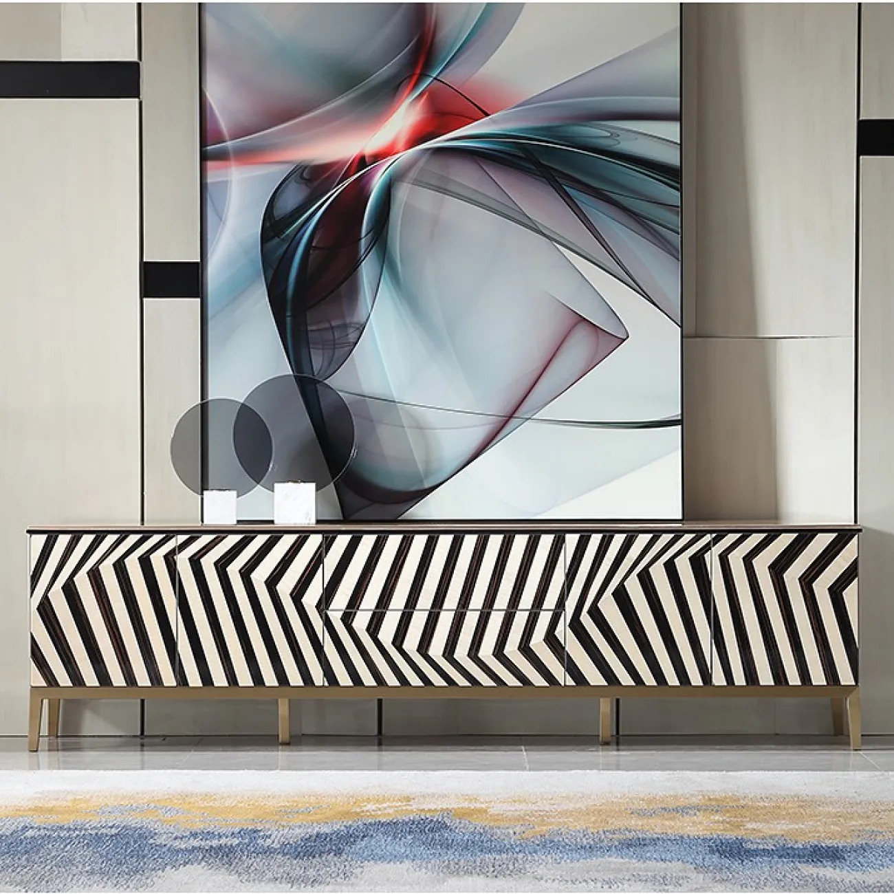 Роскошный комод под телевизор для гостиной LaLume MB20704-23