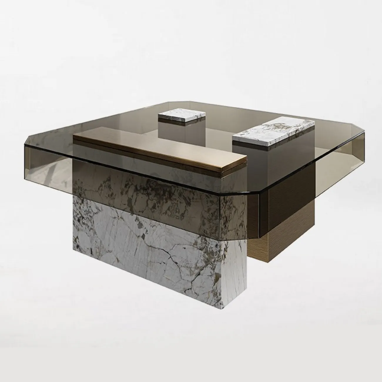 Журнальный стол из закаленного стекла для гостиной LaLume MB20705-23