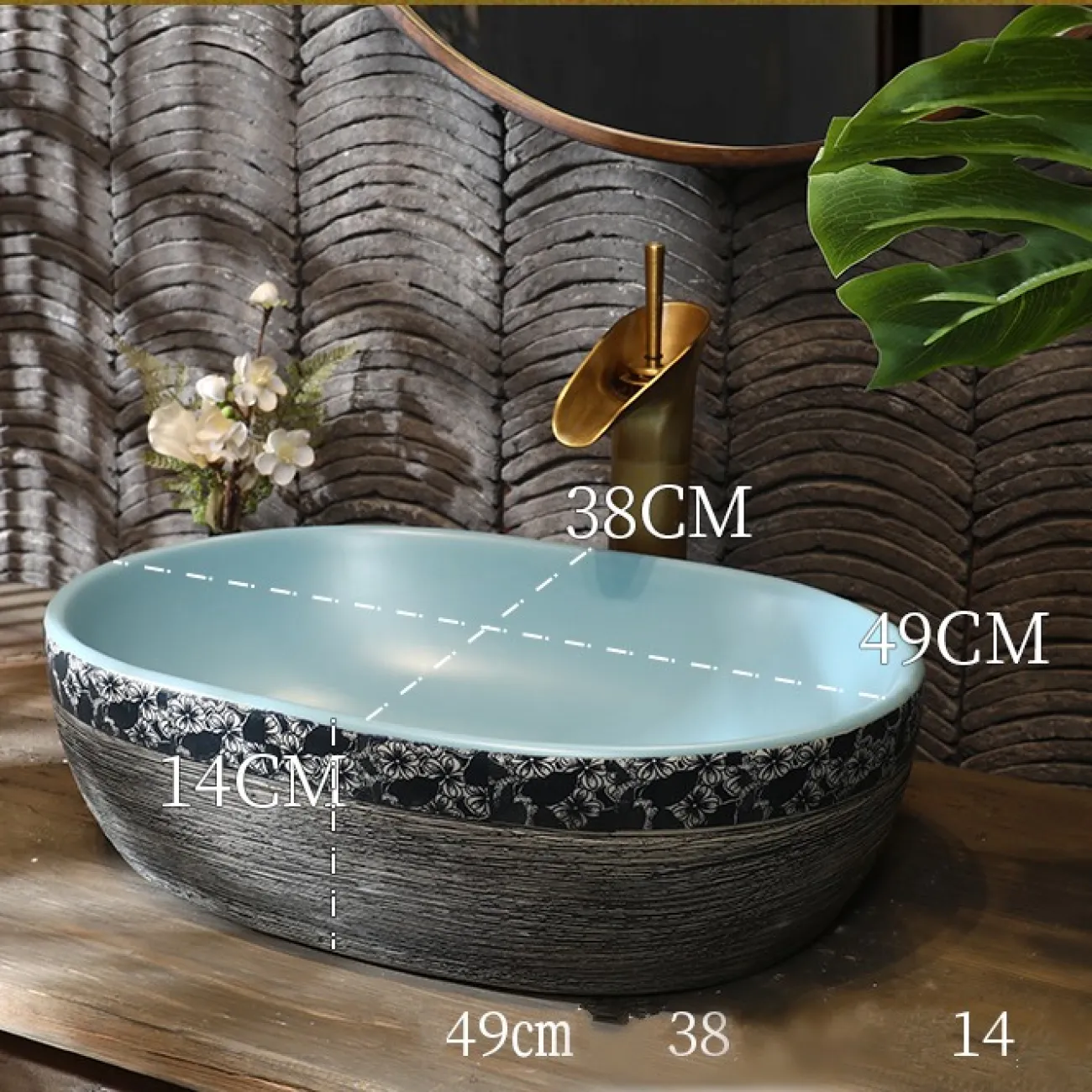 Керамический ретро умывальник для ванной комнаты LaLume MB20707-23