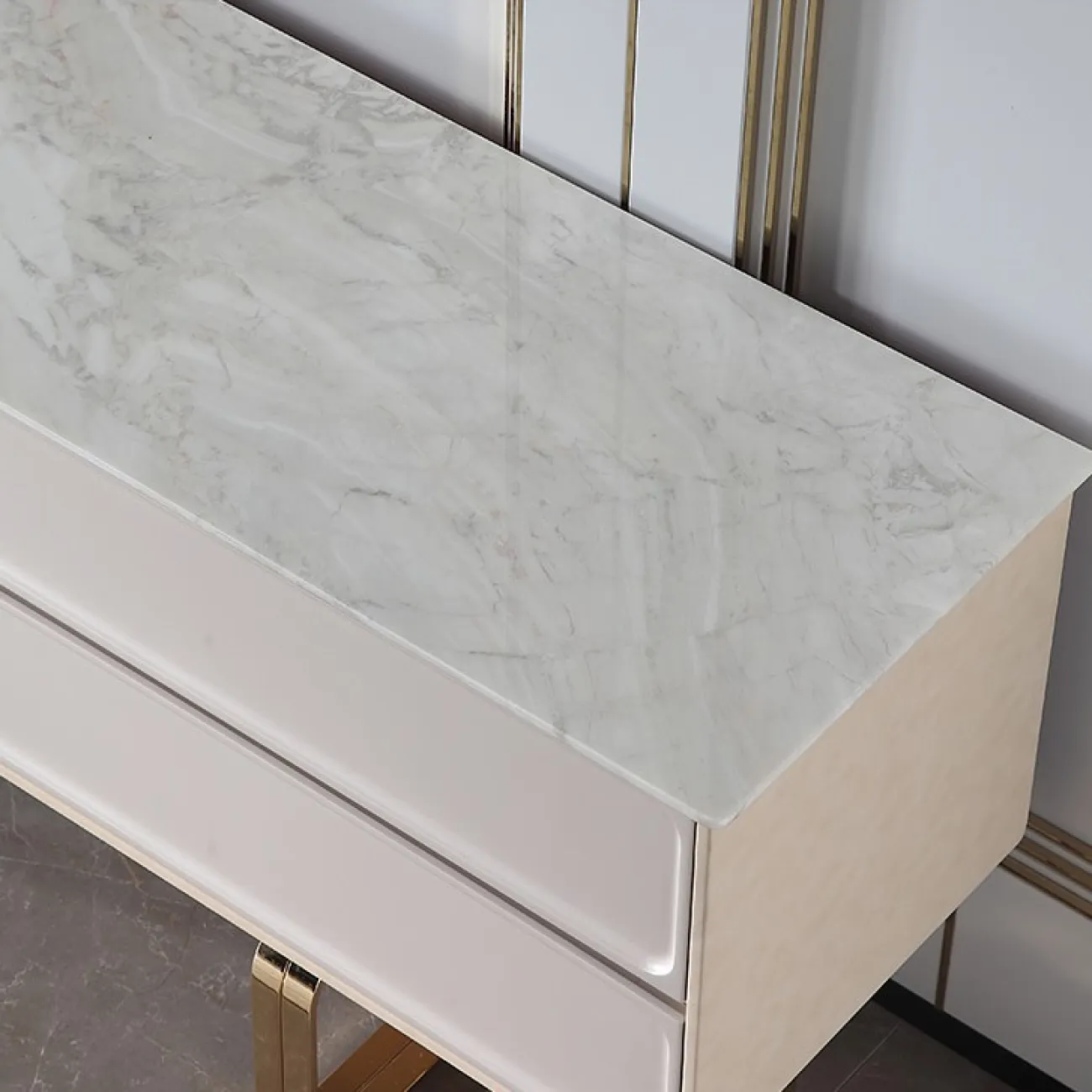 Белоснежный комод под телевизор для гостиной LaLume MB20712-23