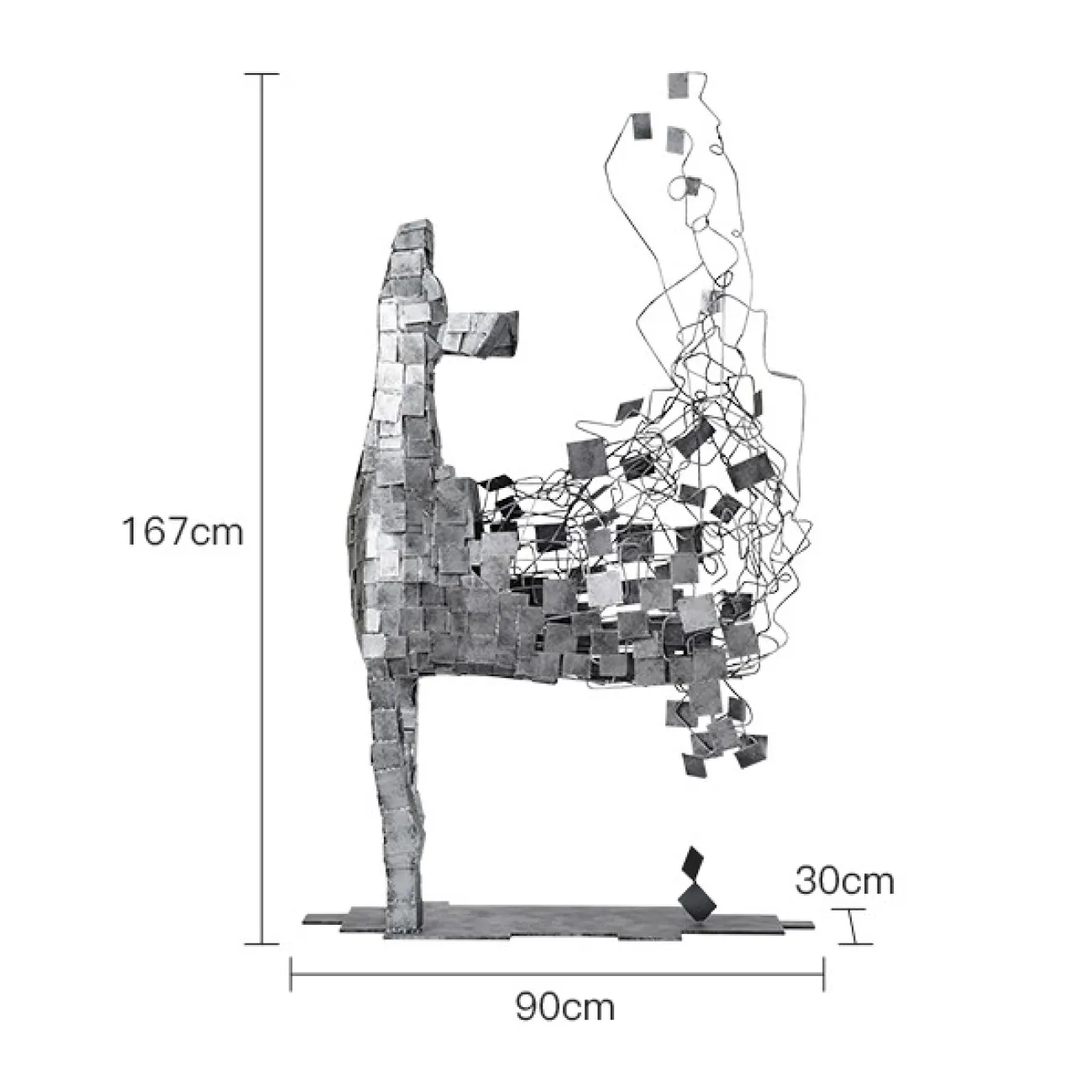 Дизайнерская скульптура в виде оленя LaLume DK21068-23 Дизайнерская скульптура в виде оленя LaLume DK21068-23