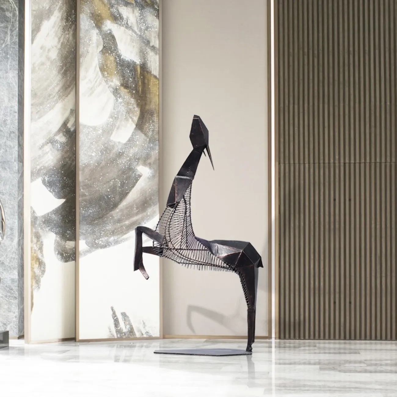 Интерьерный декор олень для гостиной LaLume DK21079-23