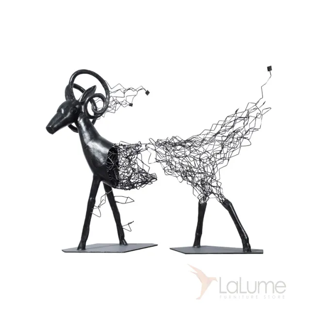 Интерьерный декор олень с рогами для гостиной LaLume DK21079-23