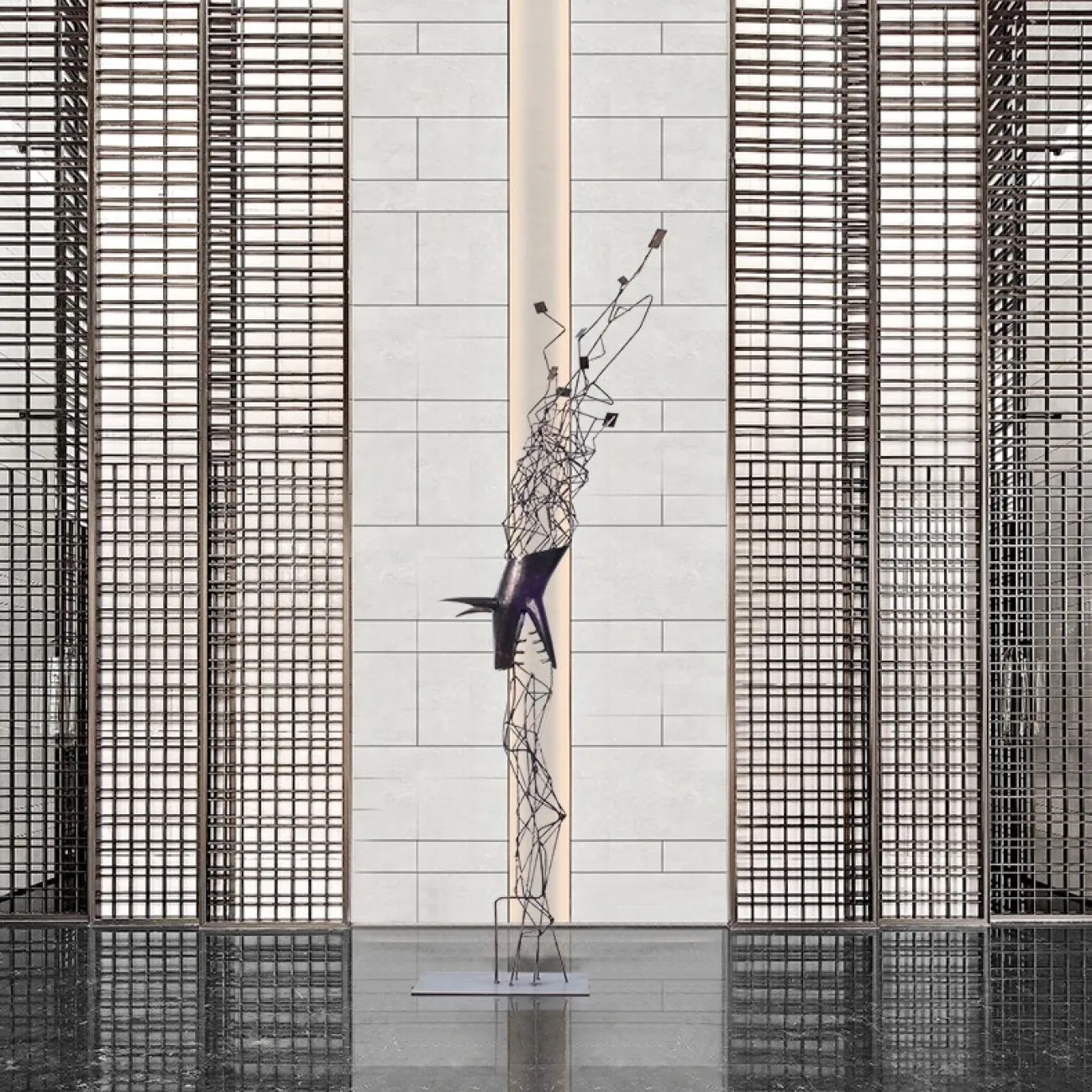 Дизайнерская геометрическая скульптура LaLume DK21084-23 Дизайнерская геометрическая скульптура LaLume DK21084-23