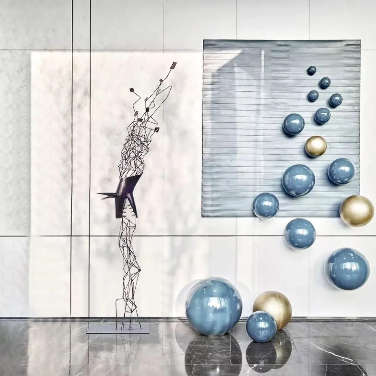 Дизайнерская геометрическая скульптура LaLume DK21084-23 Дизайнерская геометрическая скульптура LaLume DK21084-23