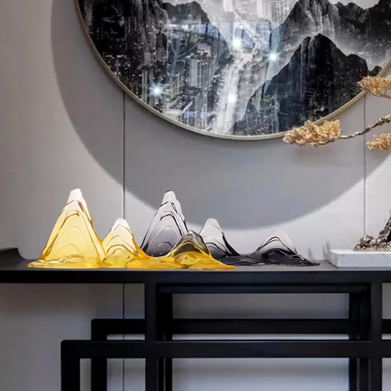 Дизайнерская скульптура в форме горы LaLume DK21085-23 Дизайнерская скульптура в форме горы LaLume DK21085-23