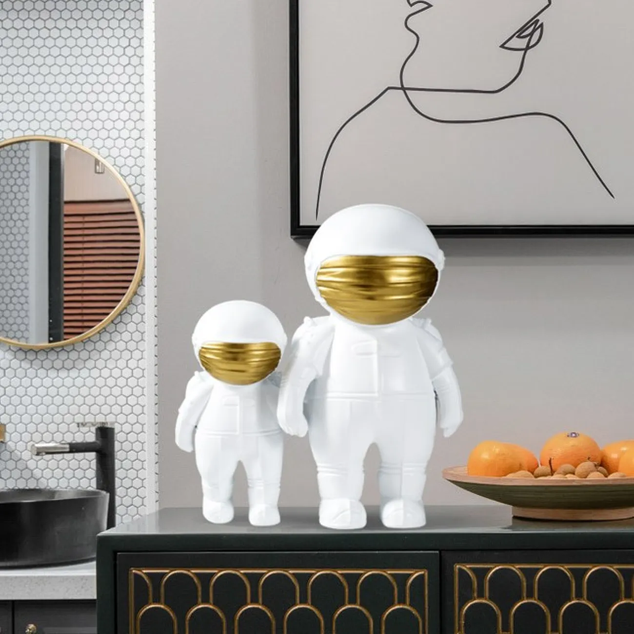 Скульптура двух астронавтов LaLume DK21090-23 Скульптура двух астронавтов LaLume DK21090-23