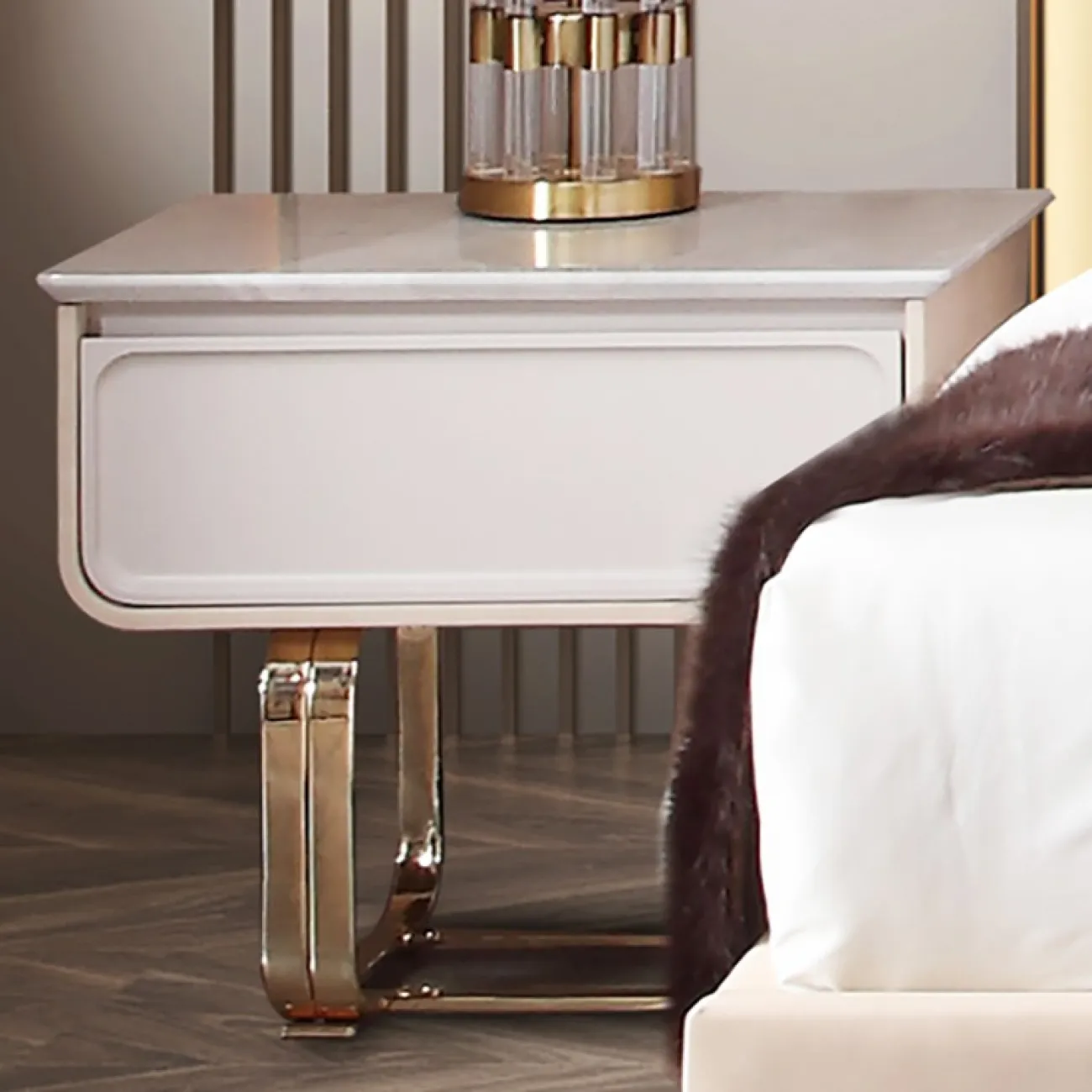 Аккуратная прикроватная тумба для спальни LaLume MB20706-23