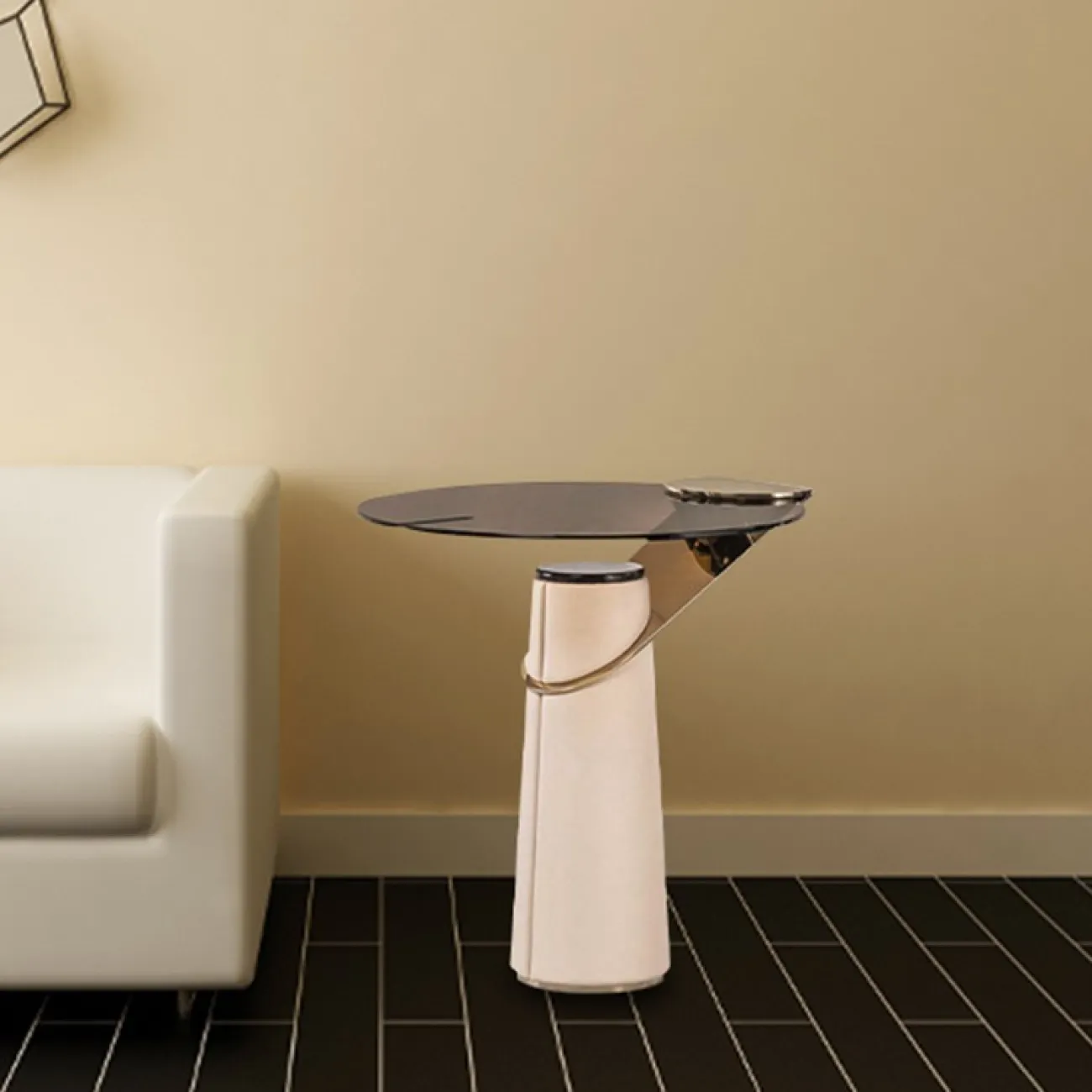 Круглый журнальный столик для гостиной LaLume MB20714-23