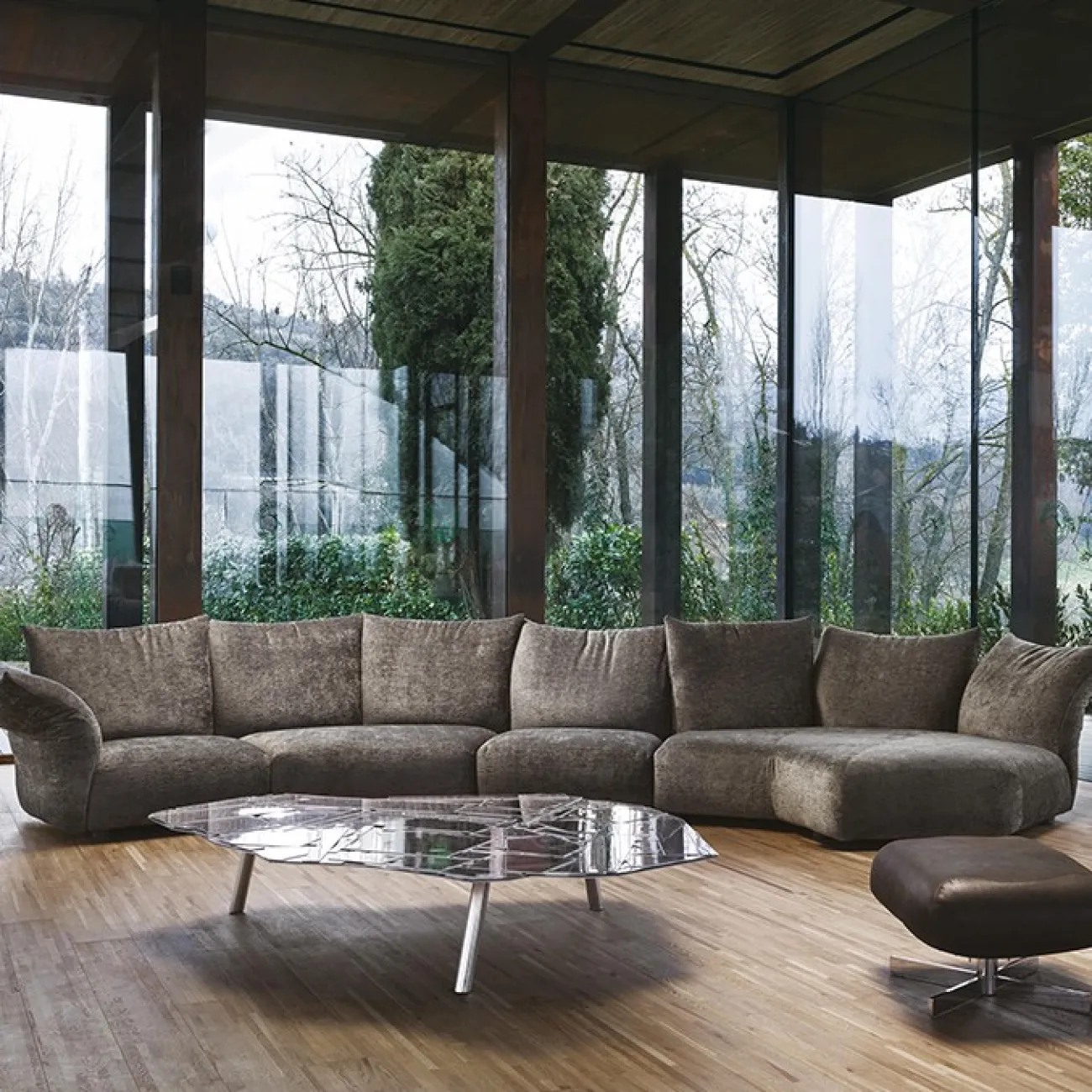 Роскошный тканевый диван для гостиной LaLume MB20727-23