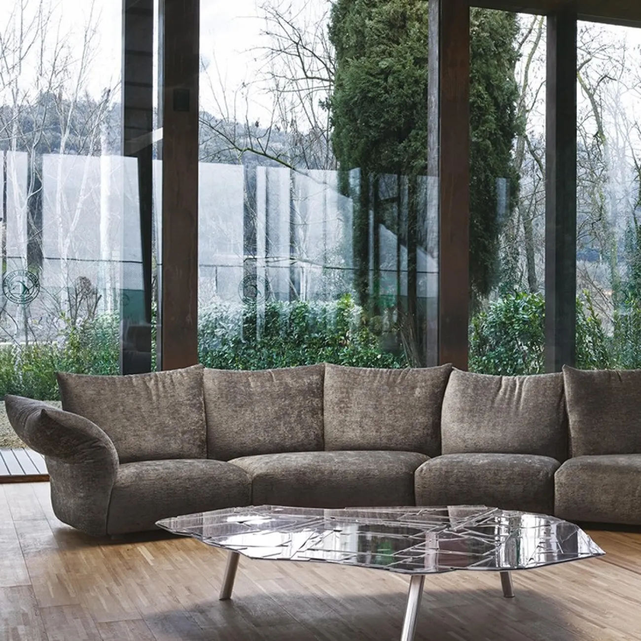 Роскошный тканевый диван для гостиной LaLume MB20727-23