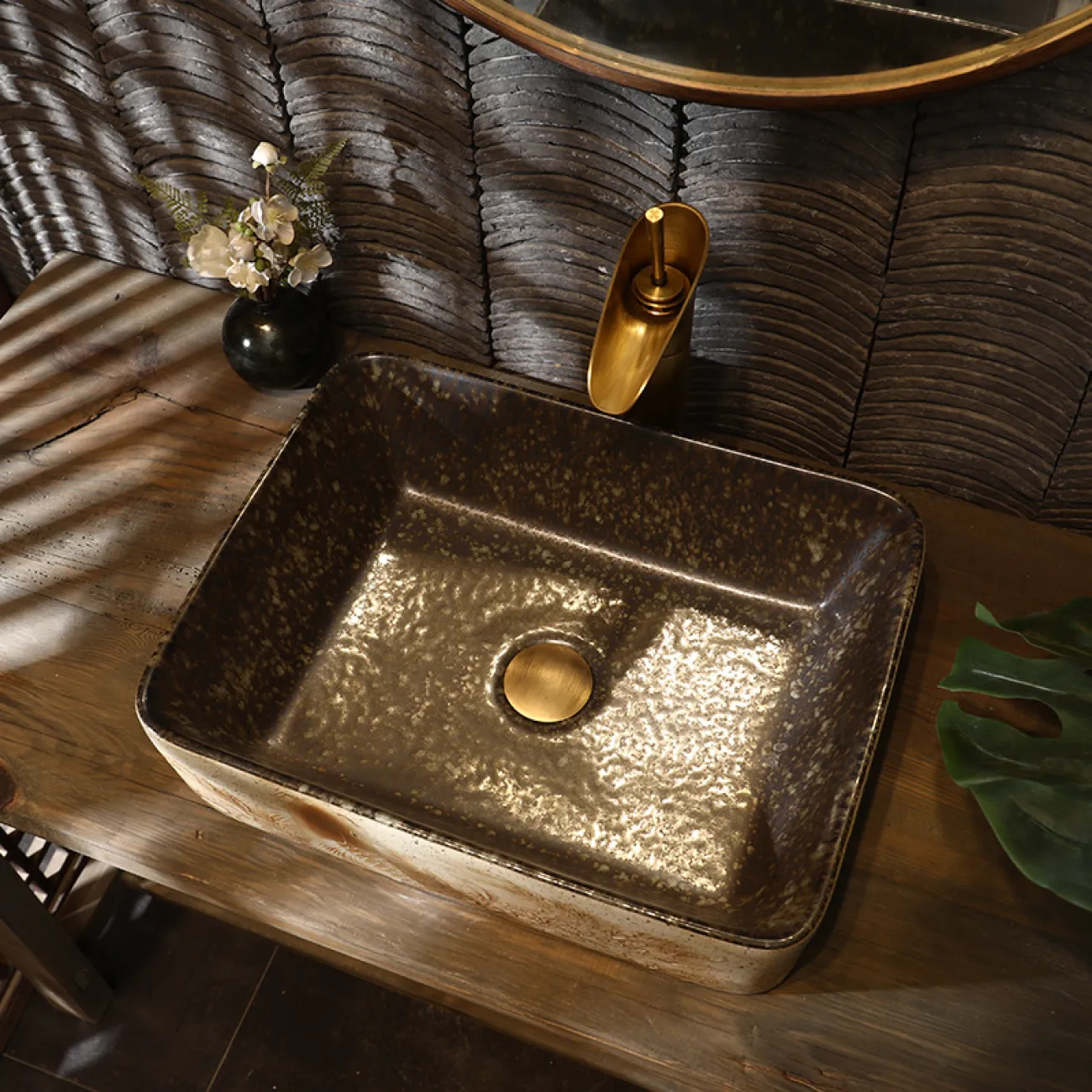 Прямоугольный керамический умывальник для ванной комнаты LaLume MB20732-23