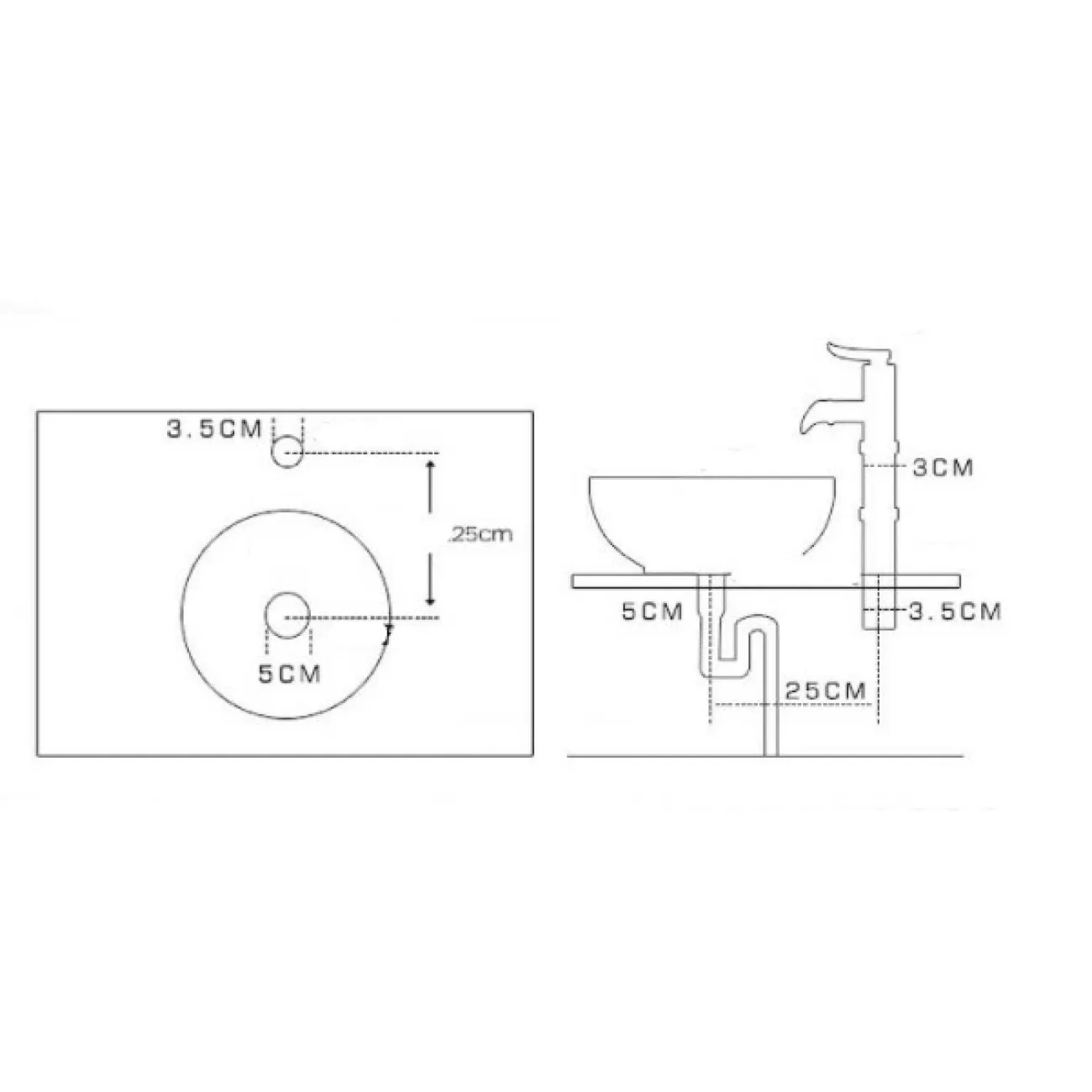 Керамический умывальник в китайском стиле для ванной комнаты LaLume MB20733-23