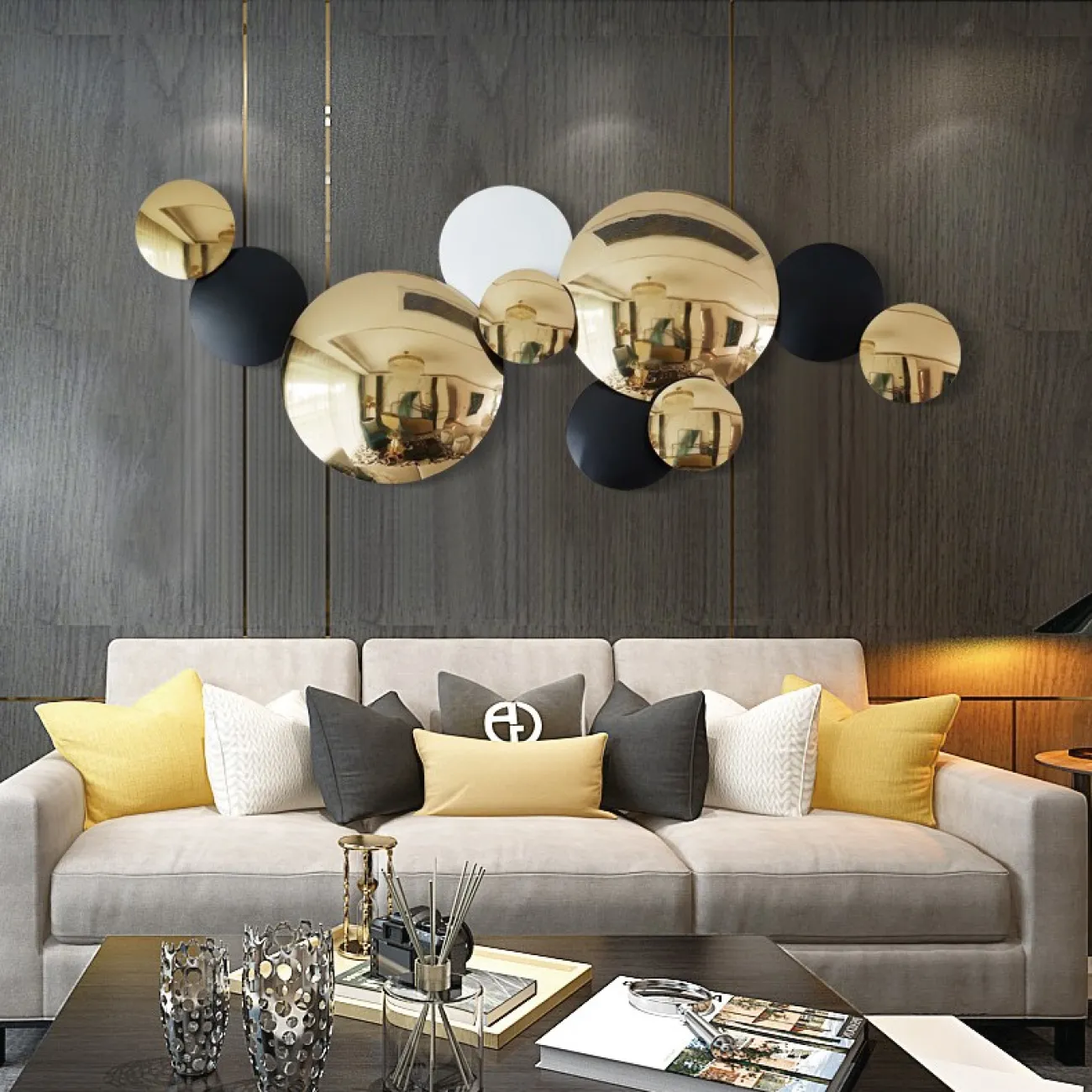 Роскошный настенный декор круги LaLume LaLume DK20947-23