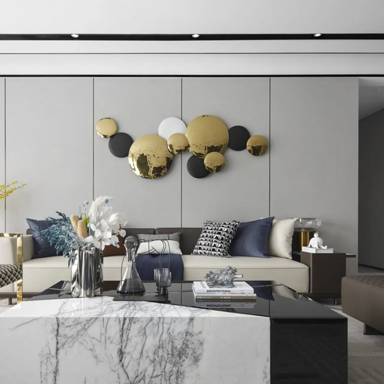 Роскошный настенный декор круги LaLume LaLume DK20947-23