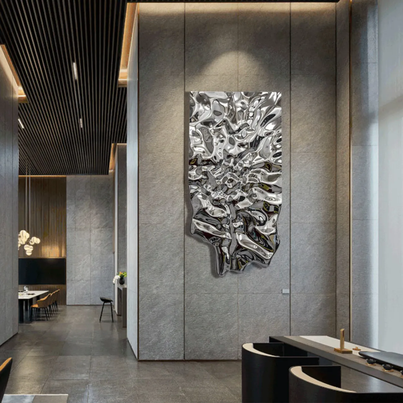 Объемное настенное украшение в современном стиле LaLume DK20951-23 Объемное настенное украшение в современном стиле LaLume DK20951-23