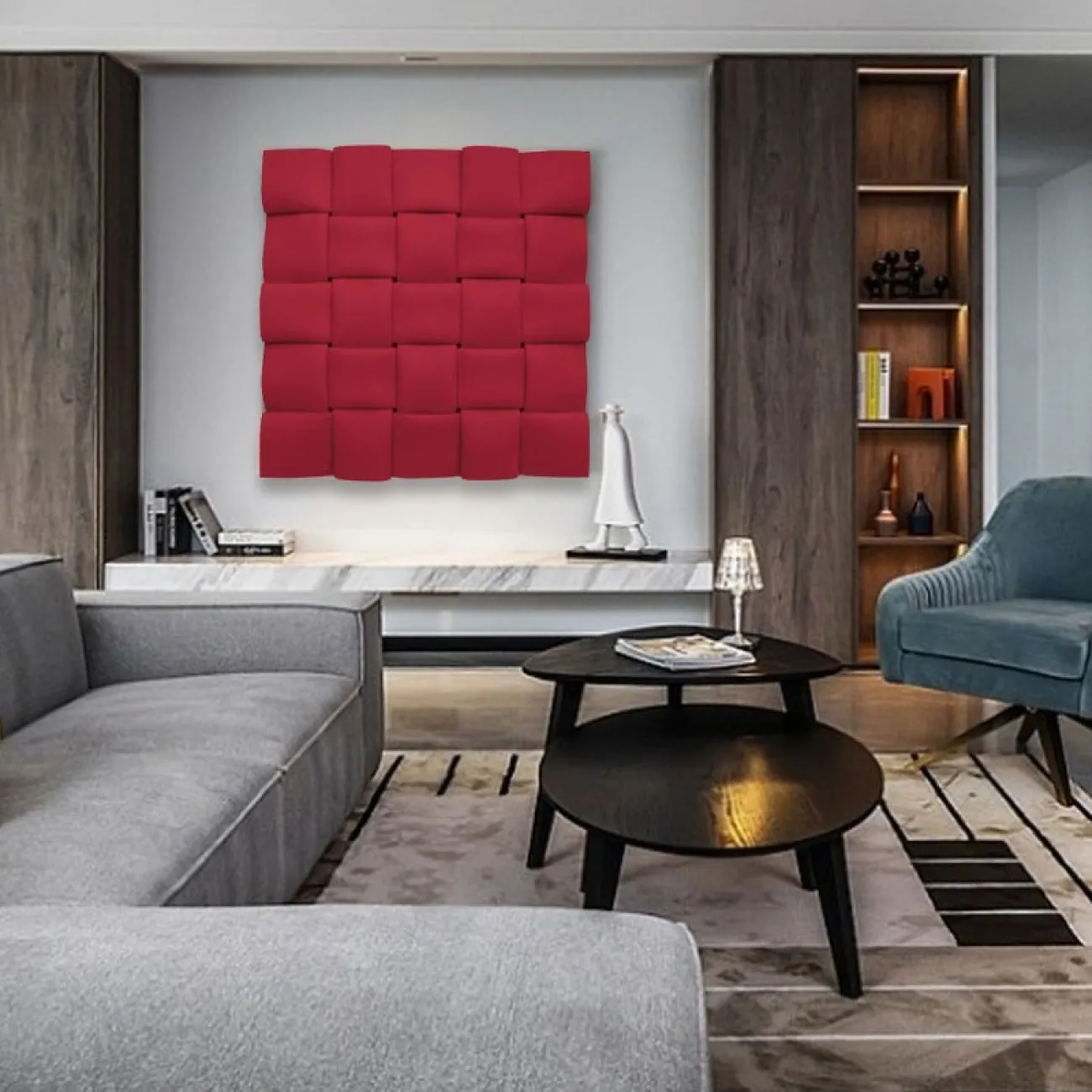 Квадратный настенный декор для гостиной LaLume DK20953-23 Квадратный настенный декор для гостиной LaLume DK20953-23