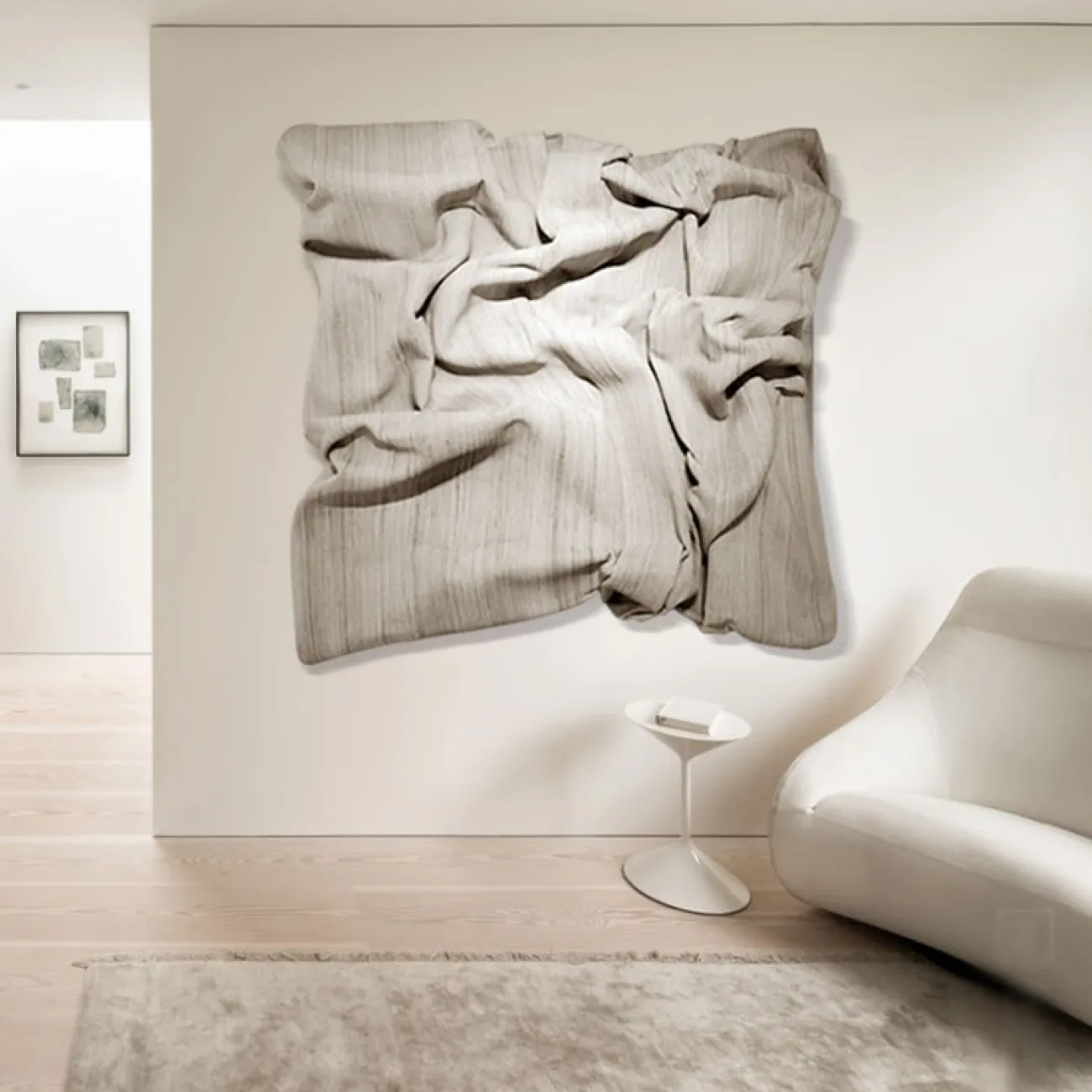 Настенный декор в виде мятой ткани LaLume DK20956-23 Настенный декор в виде мятой ткани LaLume DK20956-23