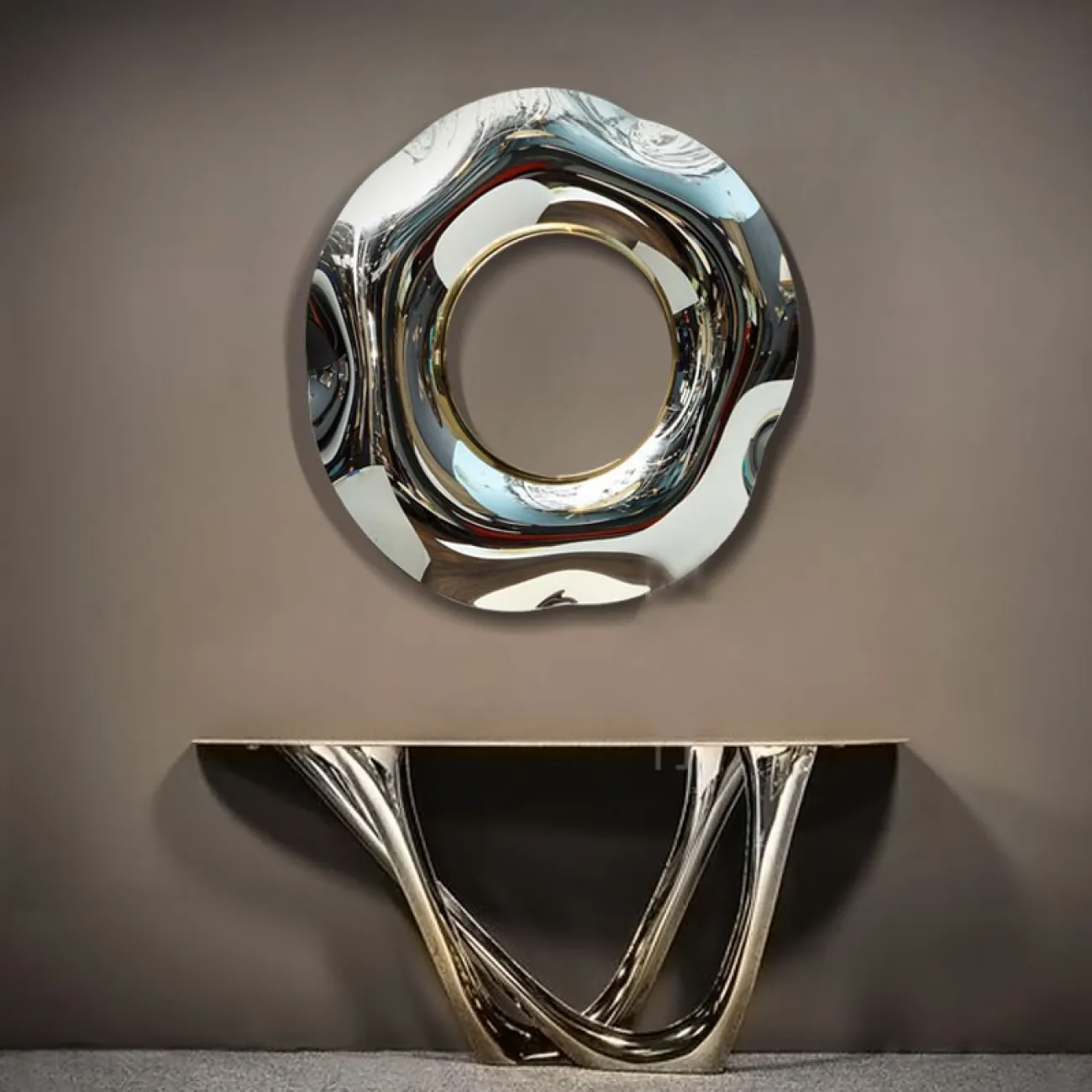 Настенное зеркало необычной формы LaLume DK20960-23