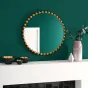 Круглое настенное зеркало в красивой раме LaLume DK20962-23