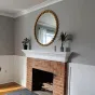 Круглое настенное зеркало в красивой раме LaLume DK20962-23