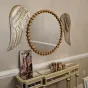 Круглое настенное зеркало в красивой раме LaLume DK20962-23