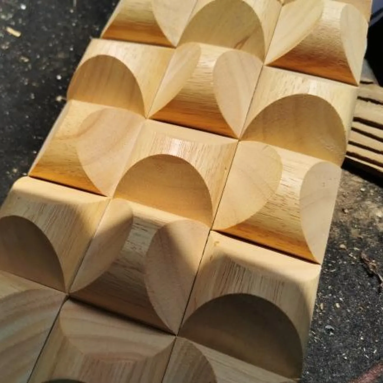 Креативная деревянная 3д плитка LaLume MB20853-23 Креативная деревянная 3д плитка LaLume MB20853-23