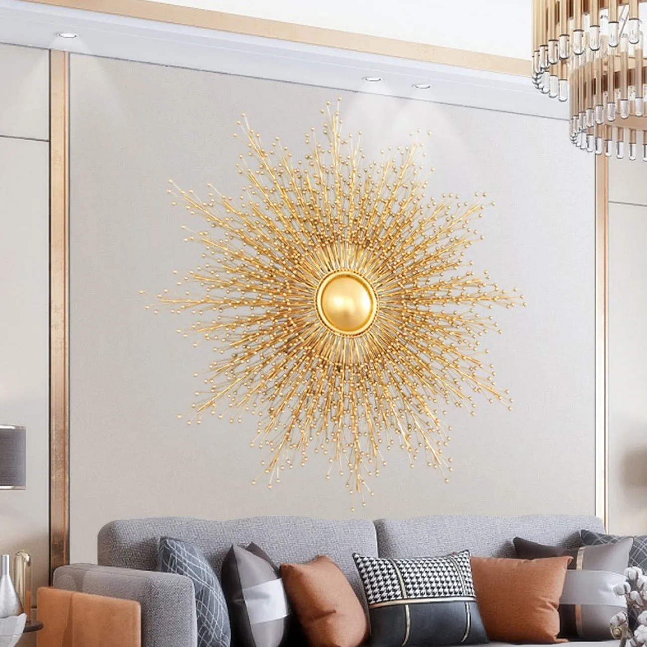 Креативное декоративное настенное зеркало для гостиной LaLume DK20855-23